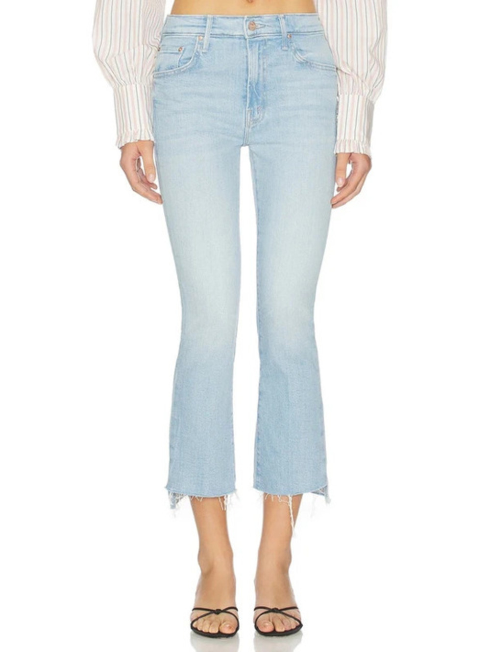MOTHER The Insider Crop Step Fray Jeans in You're My Favorite